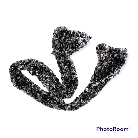 Ultra-Soft Long Fuzzy Scarf | Charcoal Mix | One Size - Picture 1 of 4
